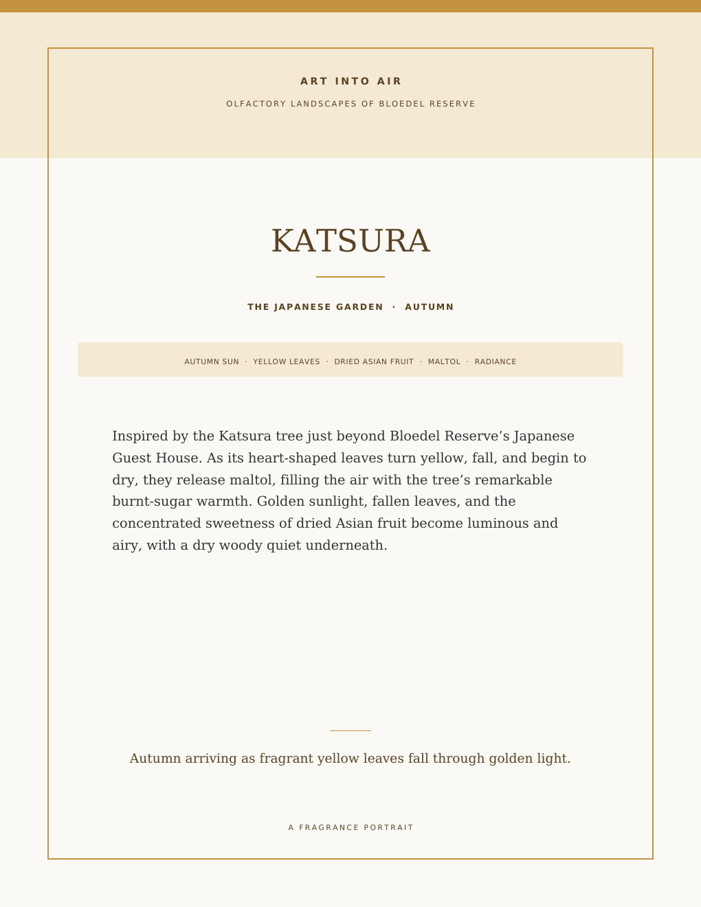 Katsura scent portrait